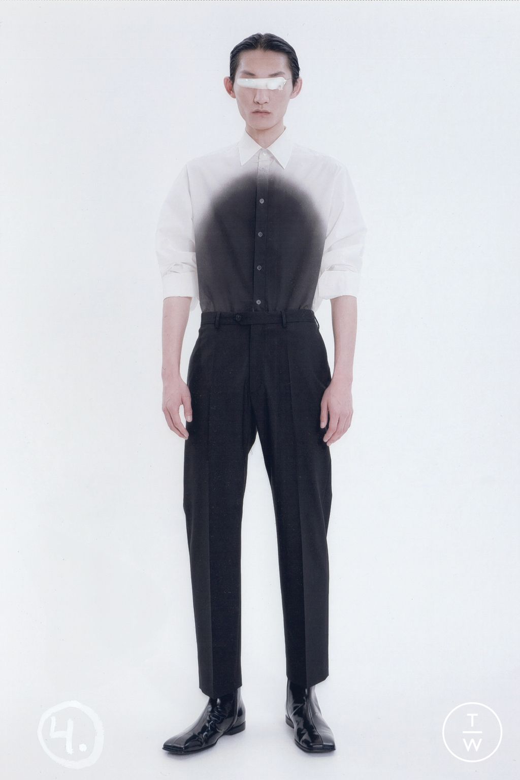 Fashion Week Milan Resort 2026 look 4 from the MM6 Maison Margiela collection menswear