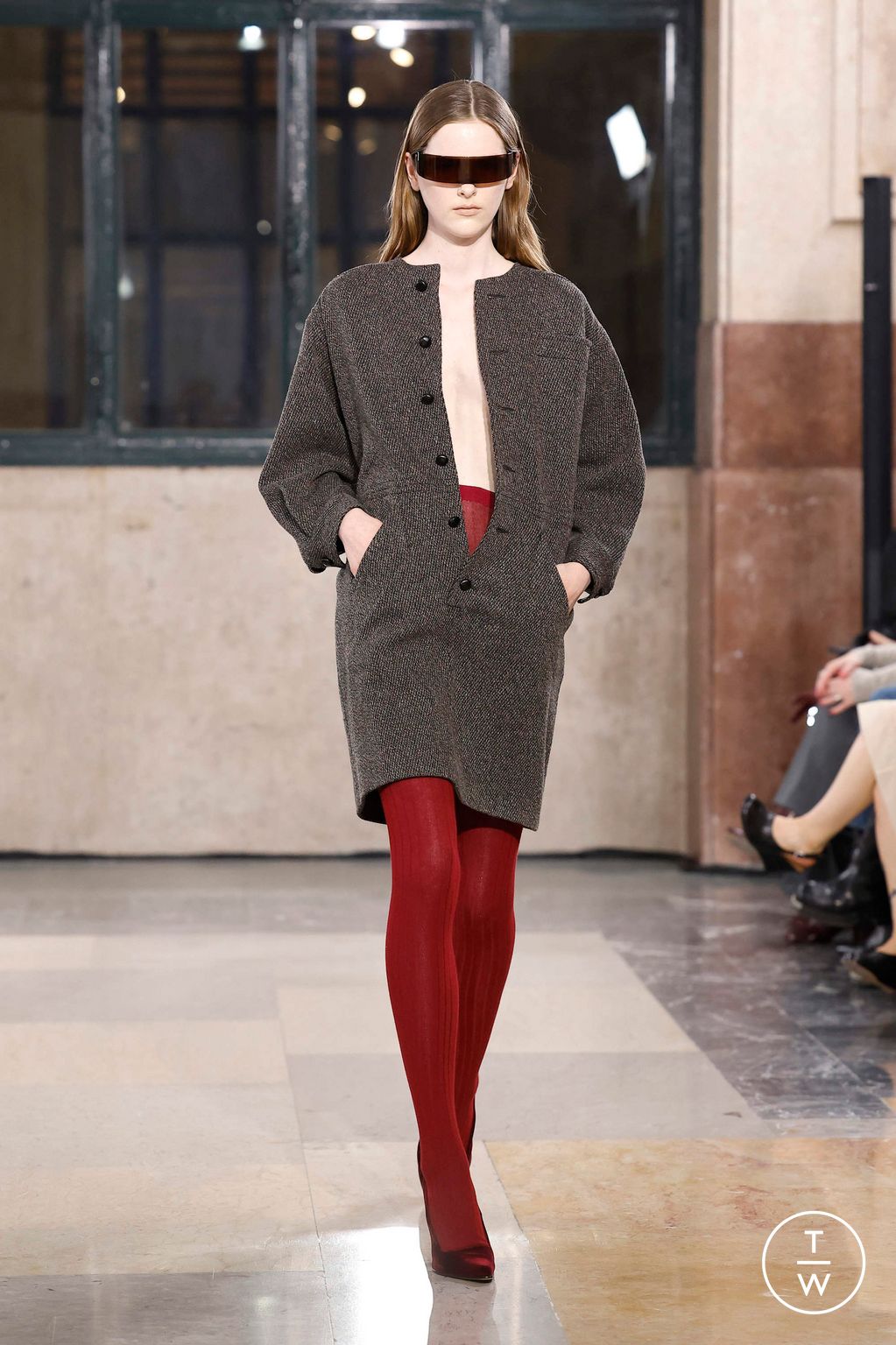 Fashion Week Milan Fall/Winter 2026 look 2 from the MM6 Maison Margiela collection womenswear