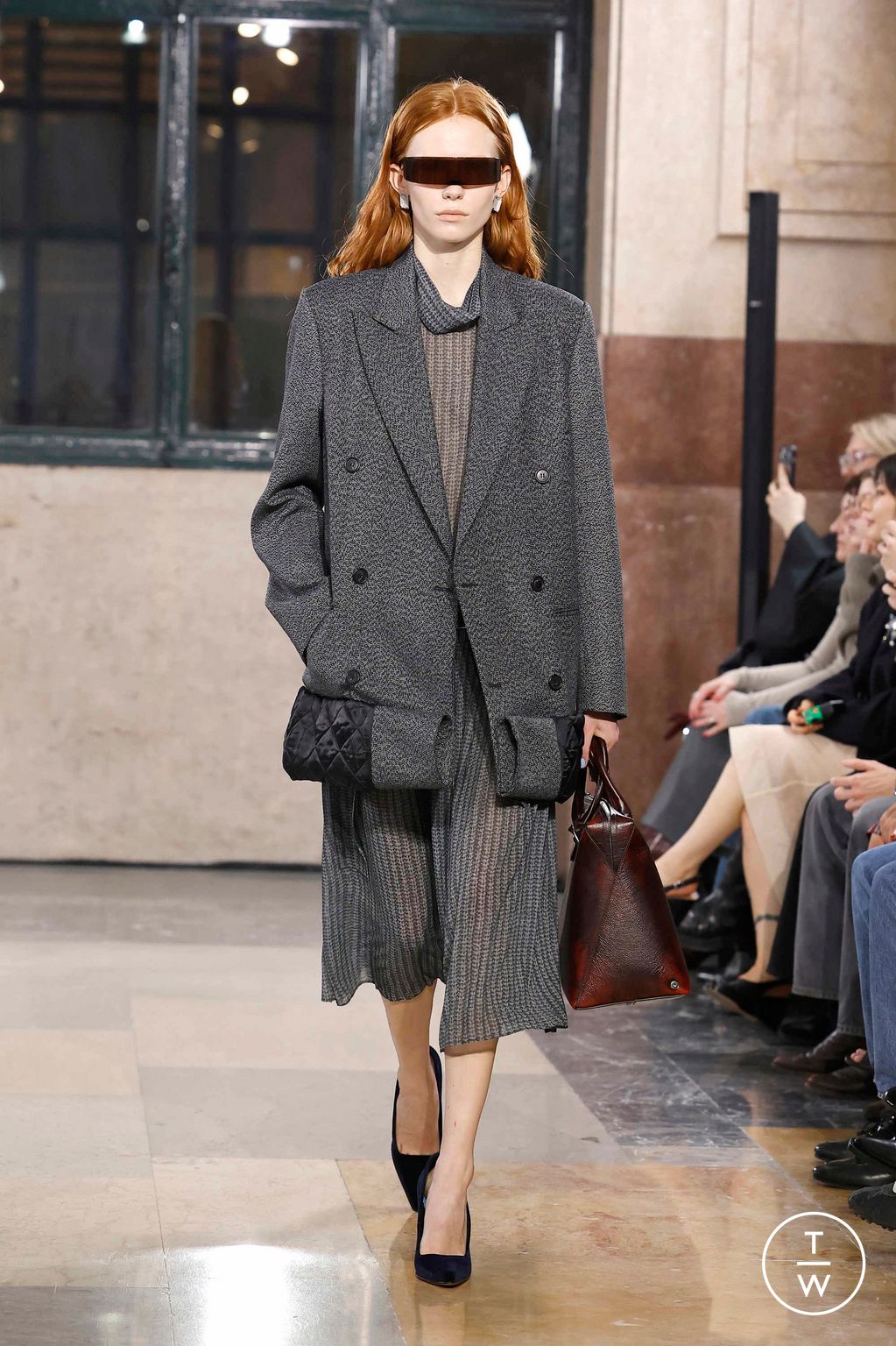 Fashion Week Milan Fall/Winter 2026 look 7 de la collection MM6 Maison Margiela womenswear