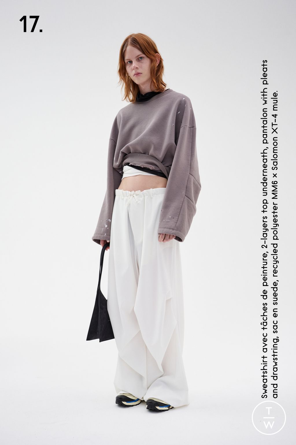 Fashion Week Milan Resort 2024 look 17 from the MM6 collection womenswear