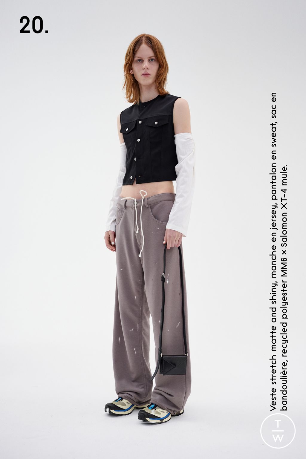 Fashion Week Milan Resort 2024 look 20 from the MM6 collection womenswear
