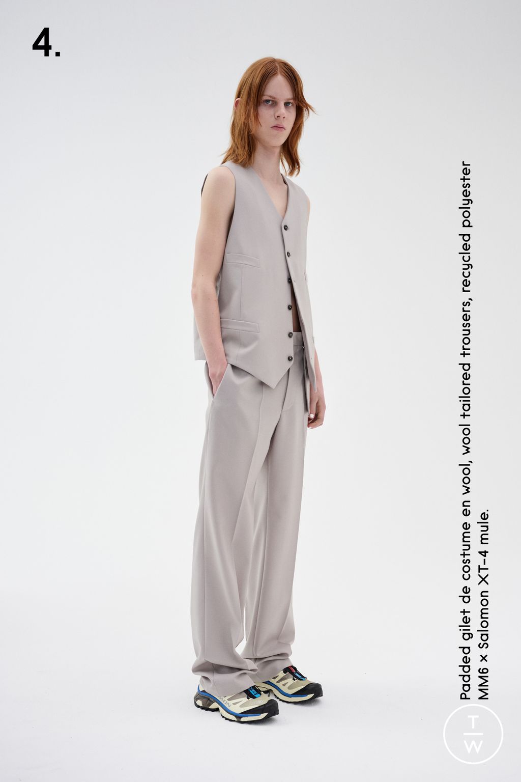Fashion Week Milan Resort 2024 look 4 de la collection MM6 womenswear