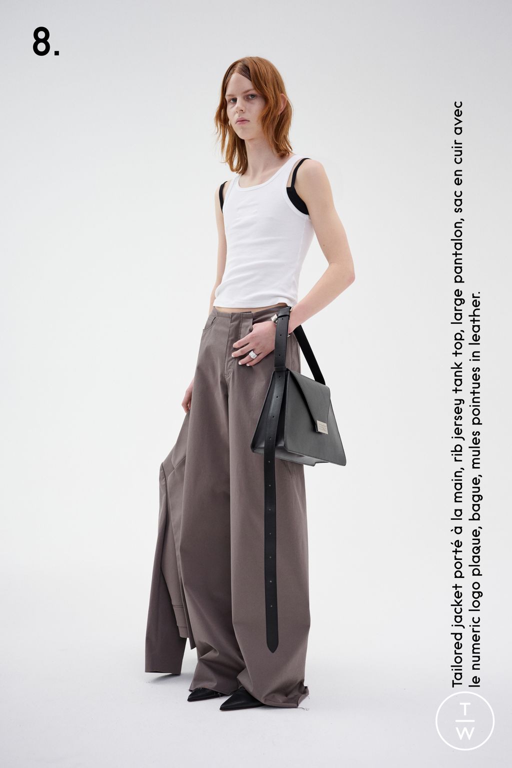 Fashion Week Milan Resort 2024 look 8 from the MM6 collection womenswear