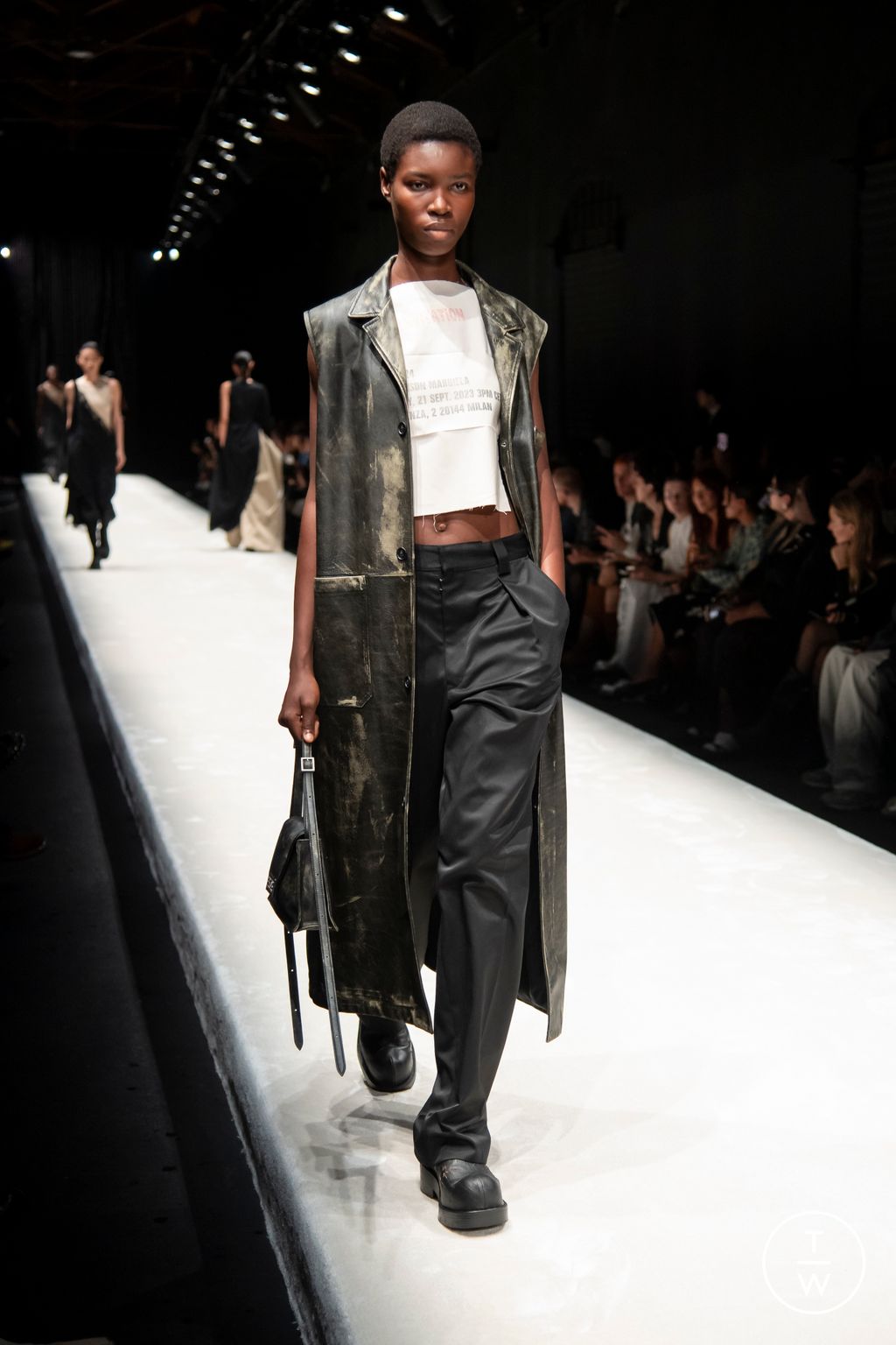 Fashion Week Milan Spring/Summer 2024 look 13 from the MM6 collection womenswear