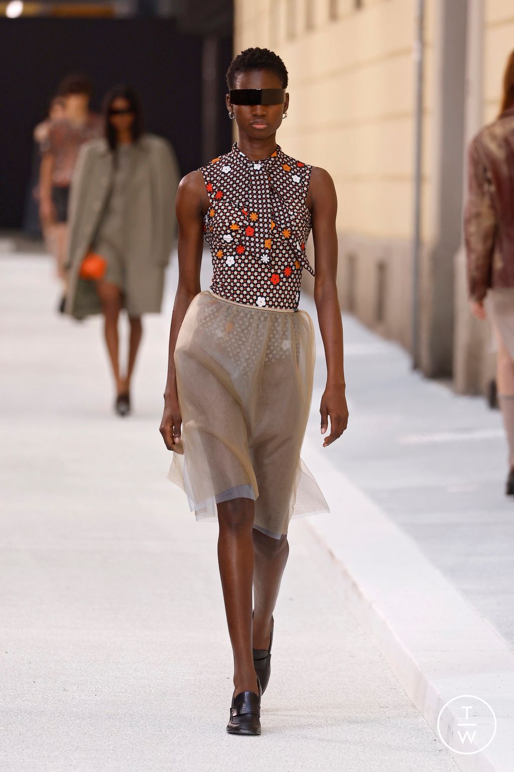 Fashion Week Milan Spring/Summer 2026 look 3 from the MM6 Maison Margiela collection womenswear
