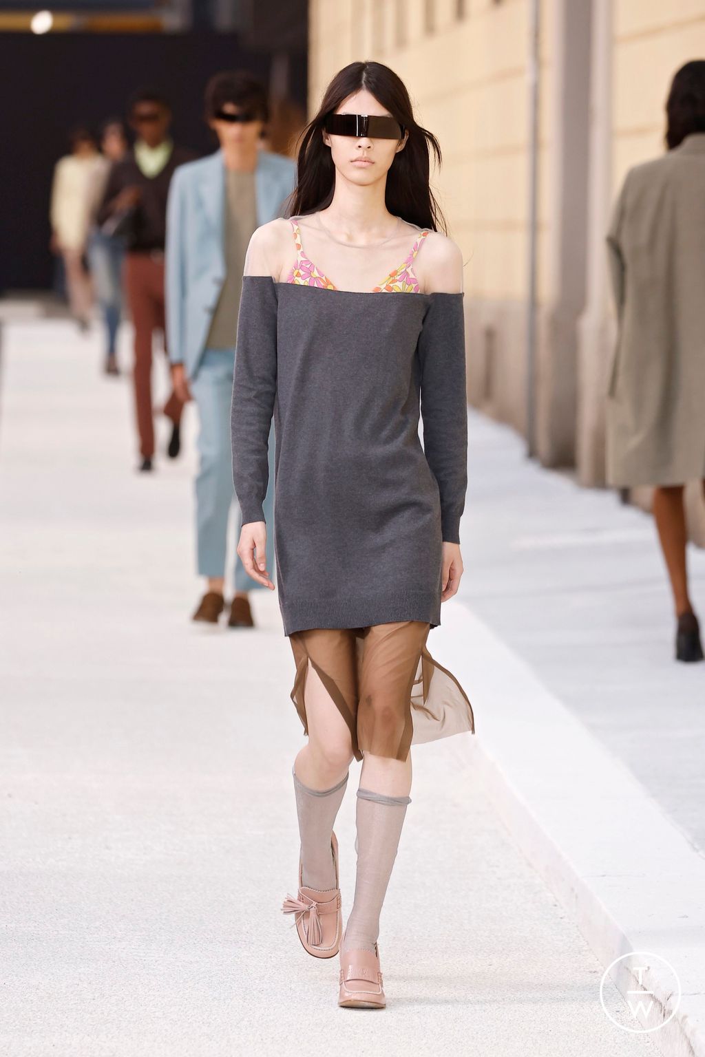 Fashion Week Milan Spring/Summer 2026 look 6 de la collection MM6 Maison Margiela womenswear