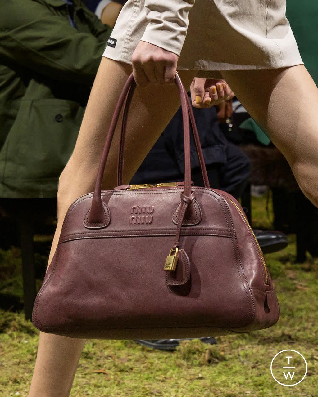 Fashion Week Paris Fall/Winter 2026 look 13 from the Miu Miu collection womenswear accessories