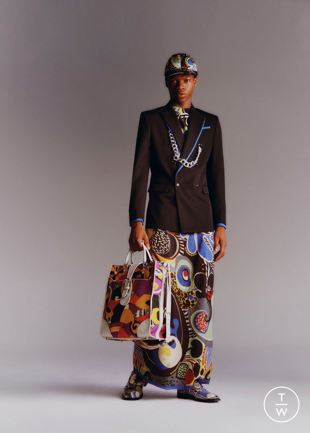 Fashion Week Milan Resort 2023 look 4 from the Moschino collection menswear