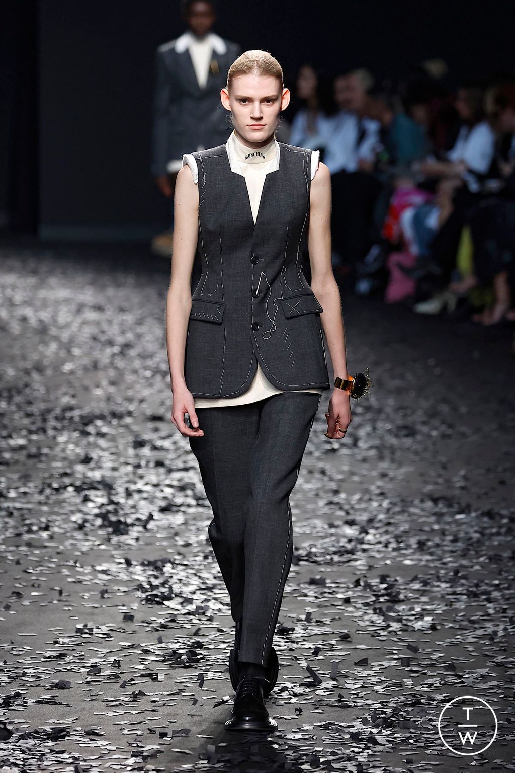 Fashion Week Milan Fall/Winter 2025 look 2 from the Moschino collection womenswear