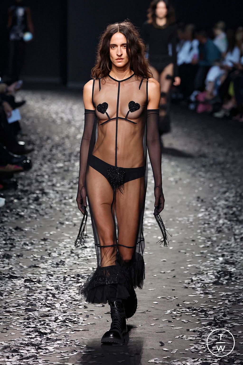 Fashion Week Milan Fall/Winter 2025 look 44 from the Moschino collection womenswear