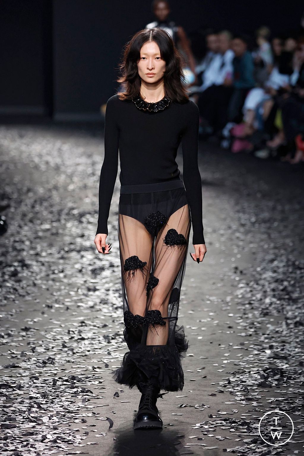 Fashion Week Milan Fall/Winter 2025 look 45 from the Moschino collection womenswear