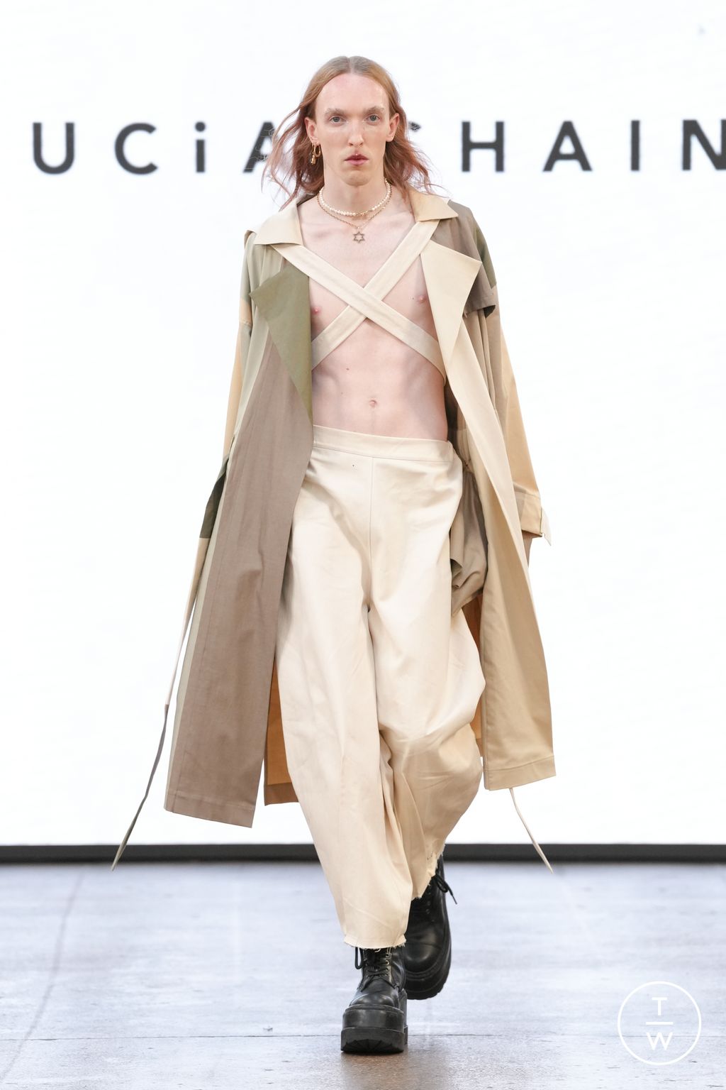 Fashion Week London Spring/Summer 2024 look 12 from the LUCIA CHAIN collection womenswear