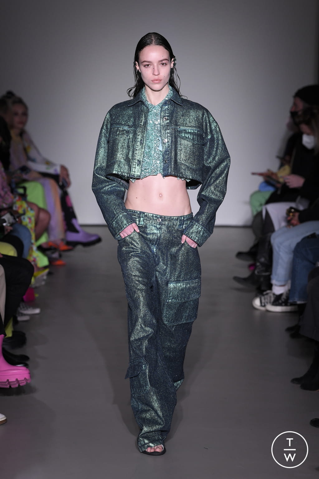 Fashion Week Milan Fall/Winter 2022 look 29 from the MSGM collection 女装