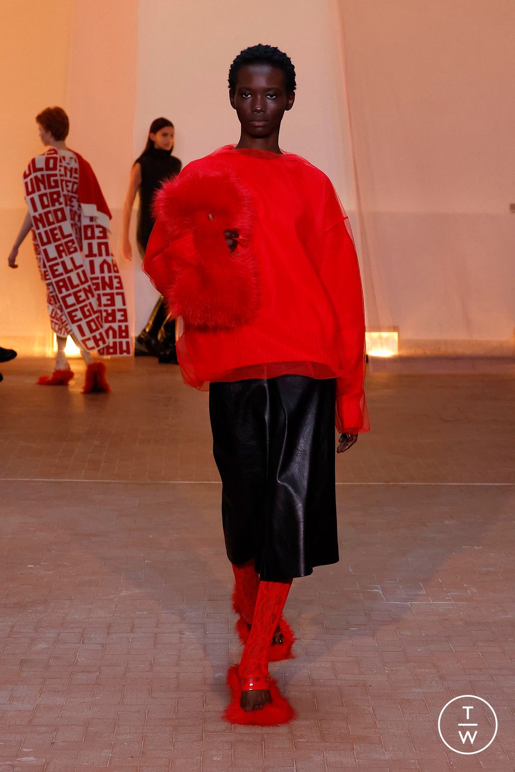 Fashion Week Milan Fall/Winter 2025 look 3 from the MSGM collection womenswear