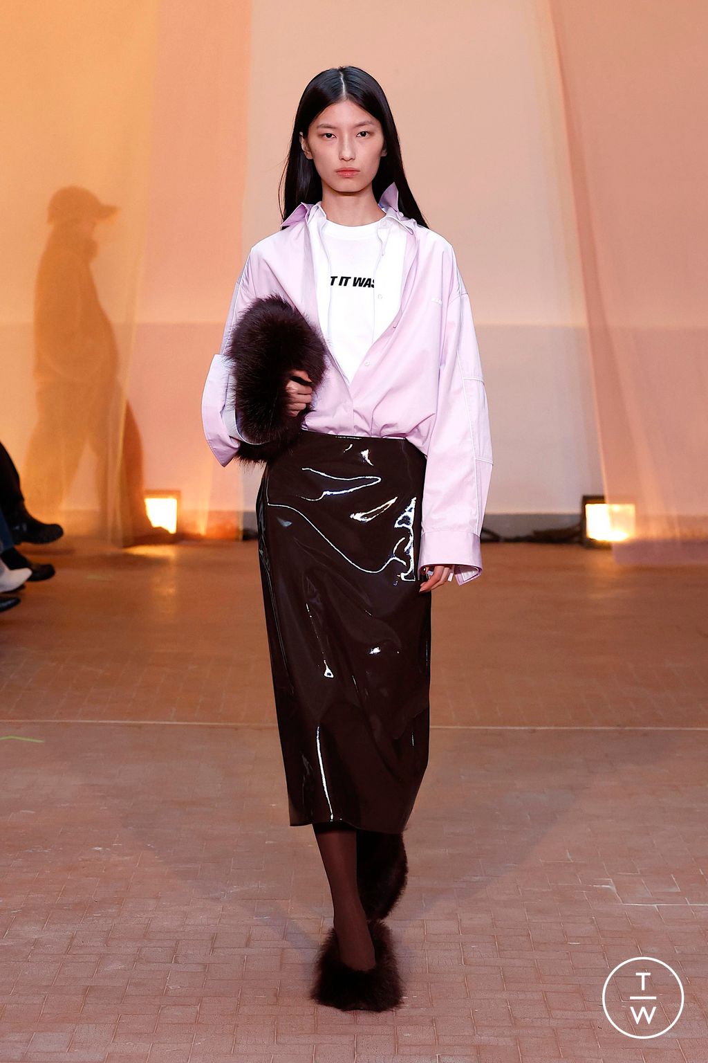 Fashion Week Milan Fall/Winter 2025 look 10 from the MSGM collection womenswear