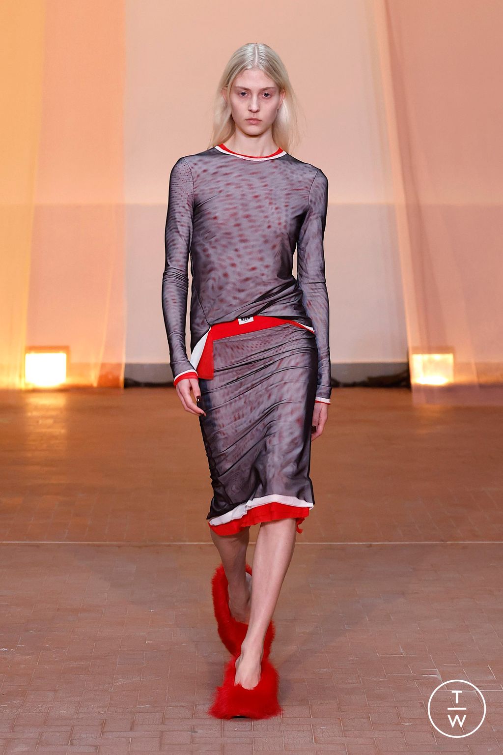 Fashion Week Milan Fall/Winter 2025 look 25 from the MSGM collection womenswear