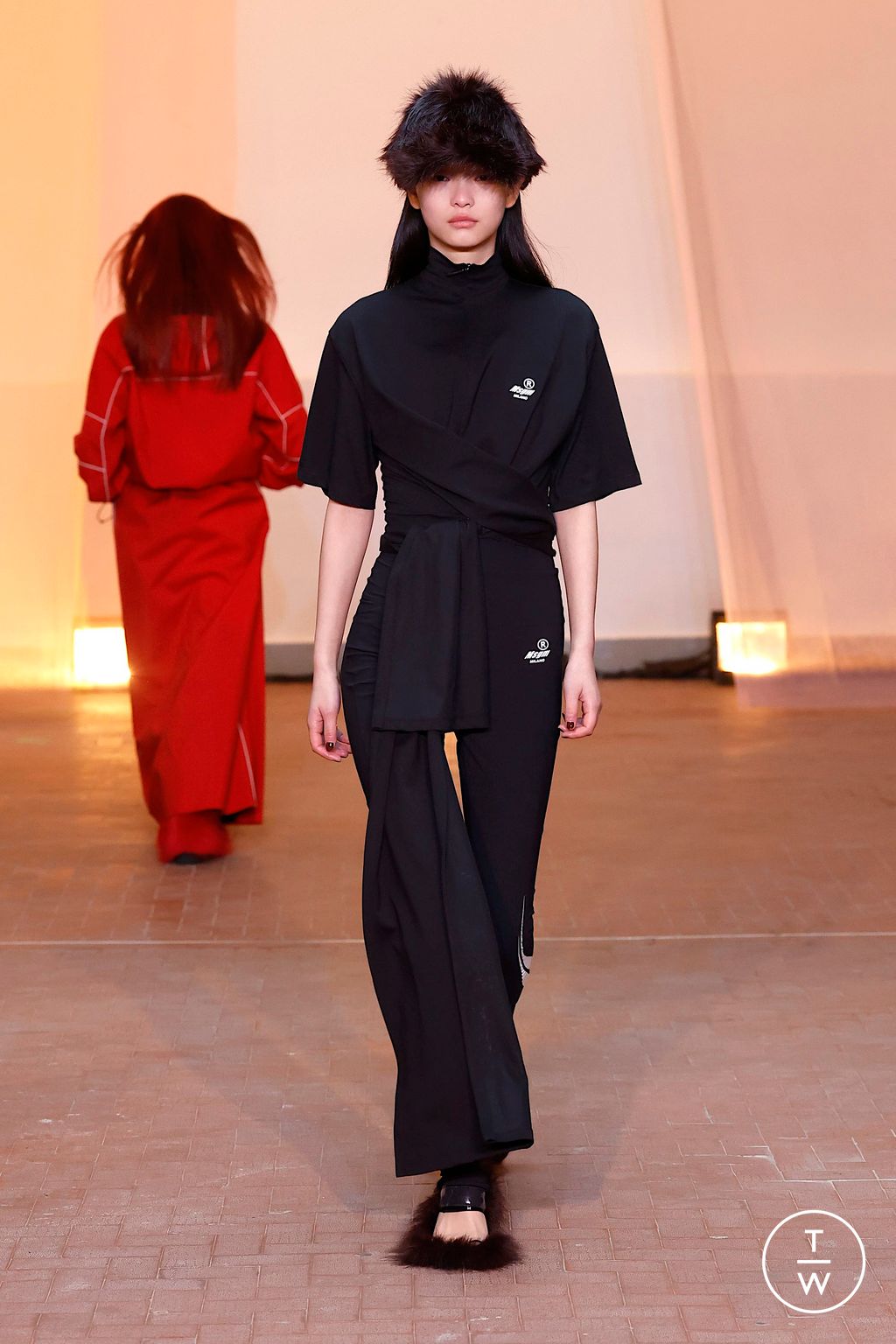 Fashion Week Milan Fall/Winter 2025 look 26 from the MSGM collection womenswear