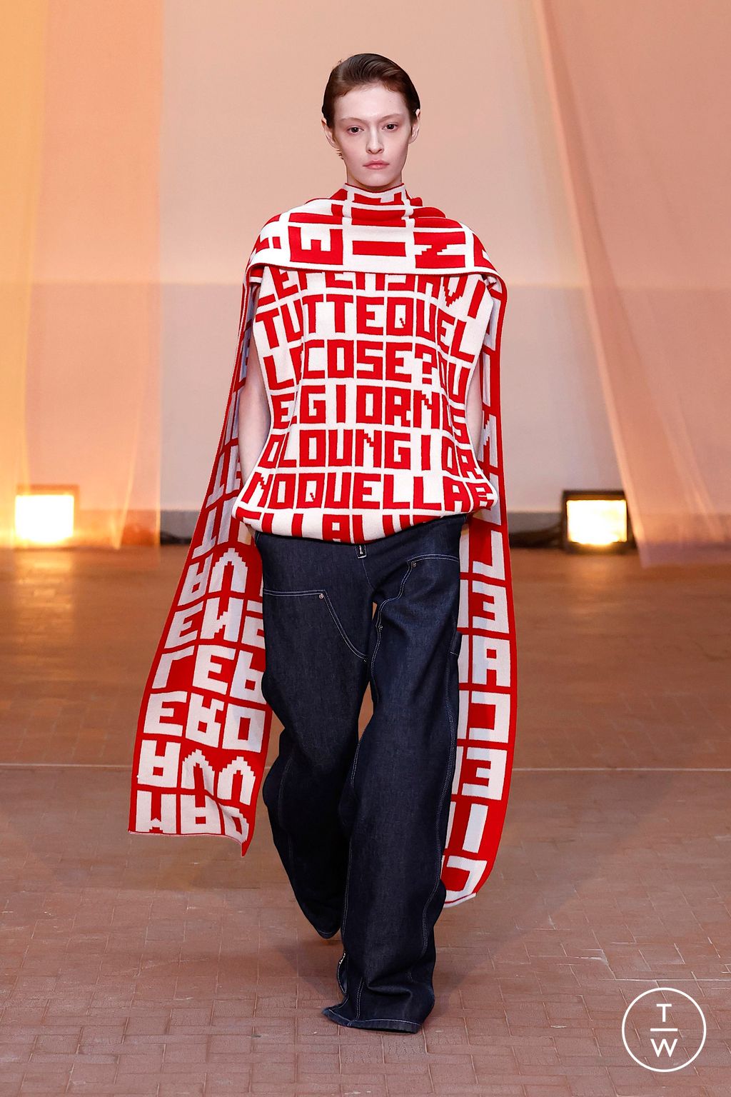 Fashion Week Milan Fall/Winter 2025 look 28 from the MSGM collection womenswear