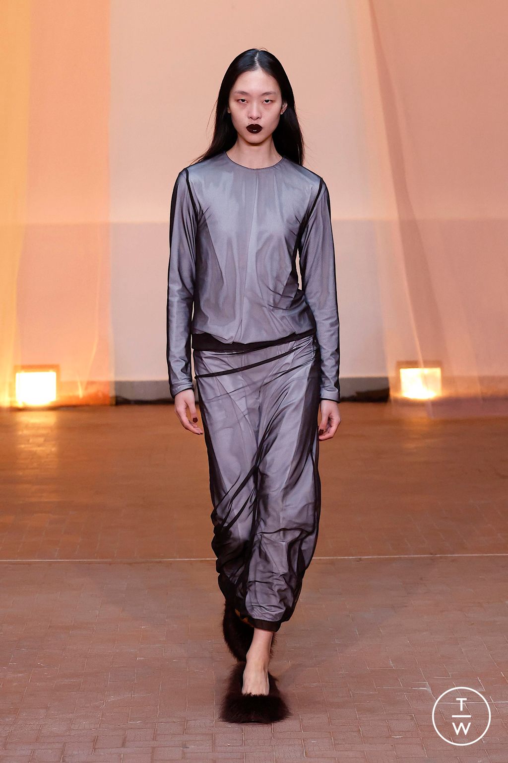 Fashion Week Milan Fall/Winter 2025 look 34 from the MSGM collection womenswear