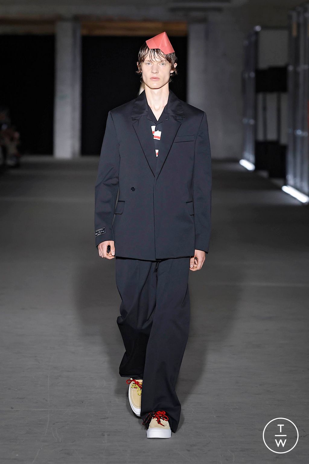 Fashion Week Milan Spring-Summer 2025 look 1 from the MSGM collection menswear