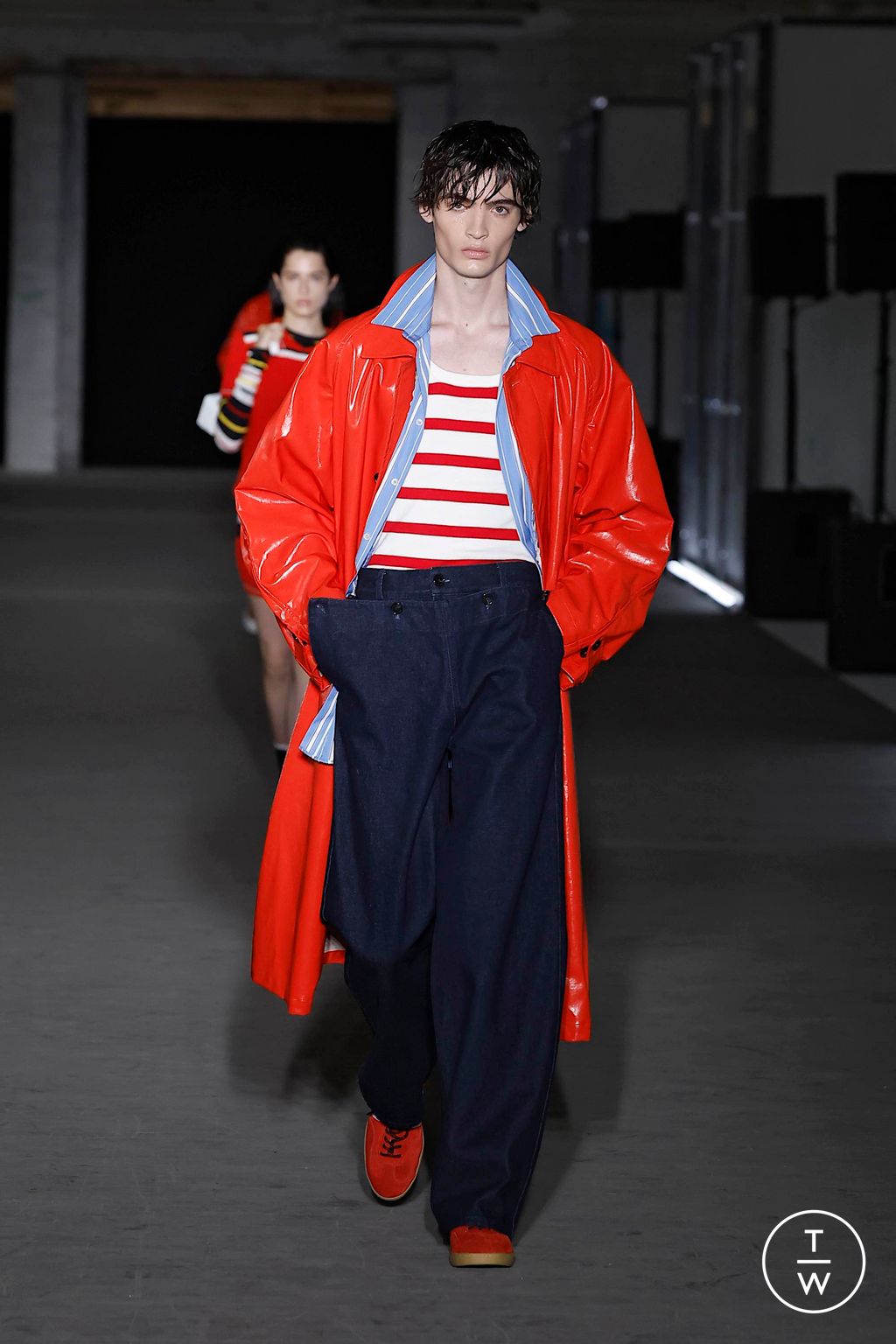 Fashion Week Milan Spring-Summer 2025 look 6 from the MSGM collection 男装