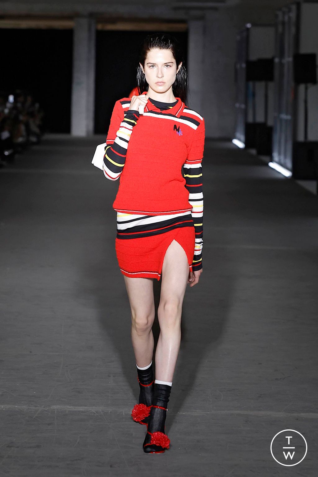 Fashion Week Milan Spring-Summer 2025 look 7 from the MSGM collection 男装