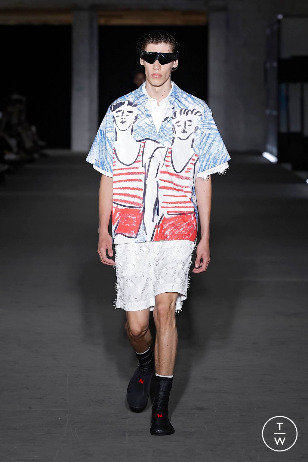 Fashion Week Milan Spring-Summer 2025 look 19 from the MSGM collection menswear