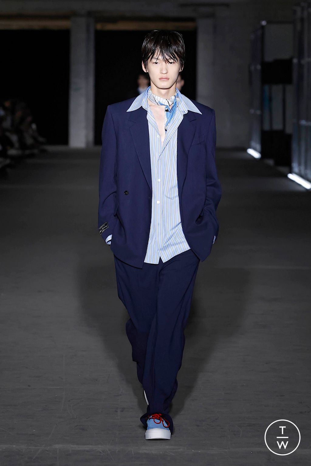 Fashion Week Milan Spring-Summer 2025 look 24 from the MSGM collection menswear