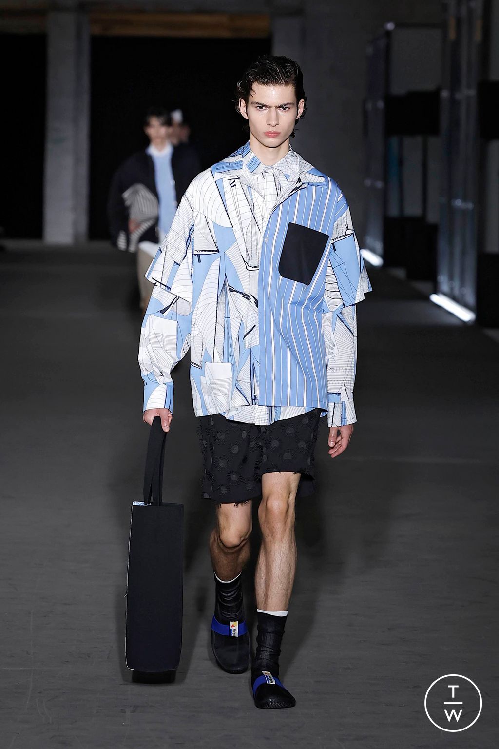 Fashion Week Milan Spring-Summer 2025 look 25 from the MSGM collection menswear