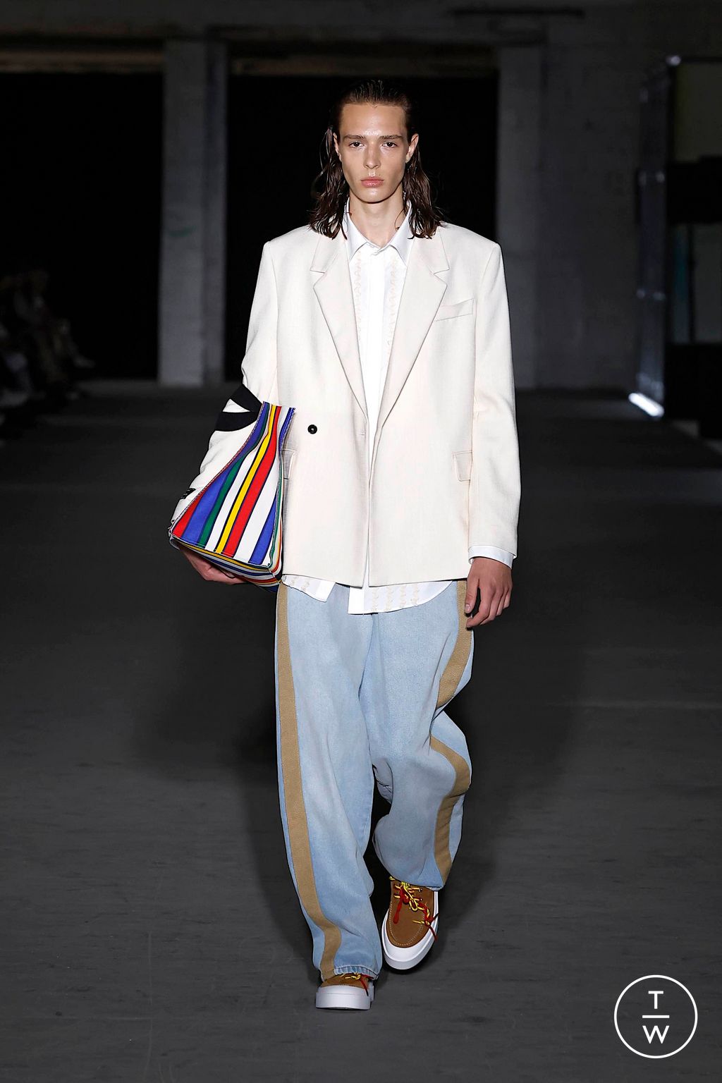 Fashion Week Milan Spring-Summer 2025 look 41 from the MSGM collection menswear