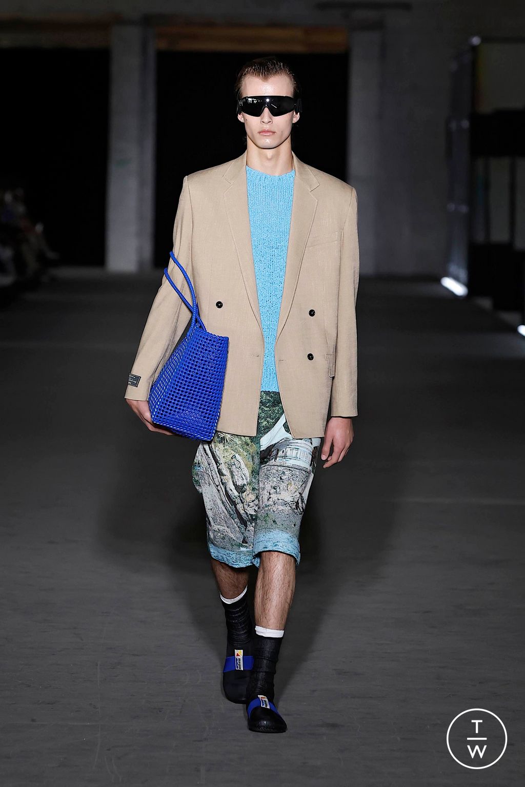 Fashion Week Milan Spring-Summer 2025 look 50 from the MSGM collection menswear