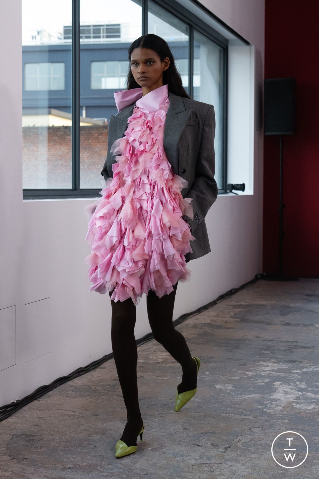 Fashion Week Milan Fall/Winter 2026 look 12 from the MSGM collection womenswear