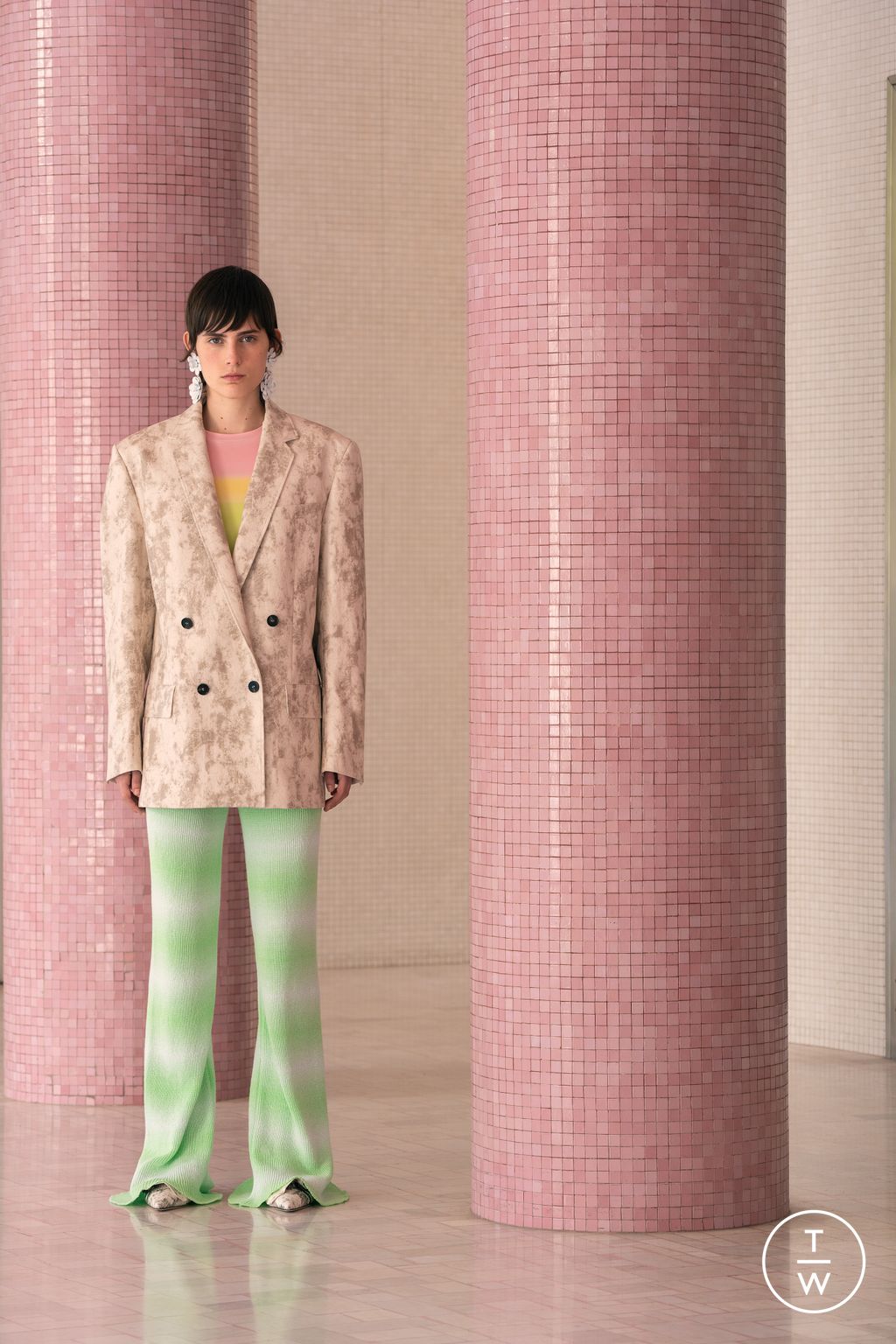 Fashion Week Milan Resort 2024 look 30 from the MSGM collection womenswear