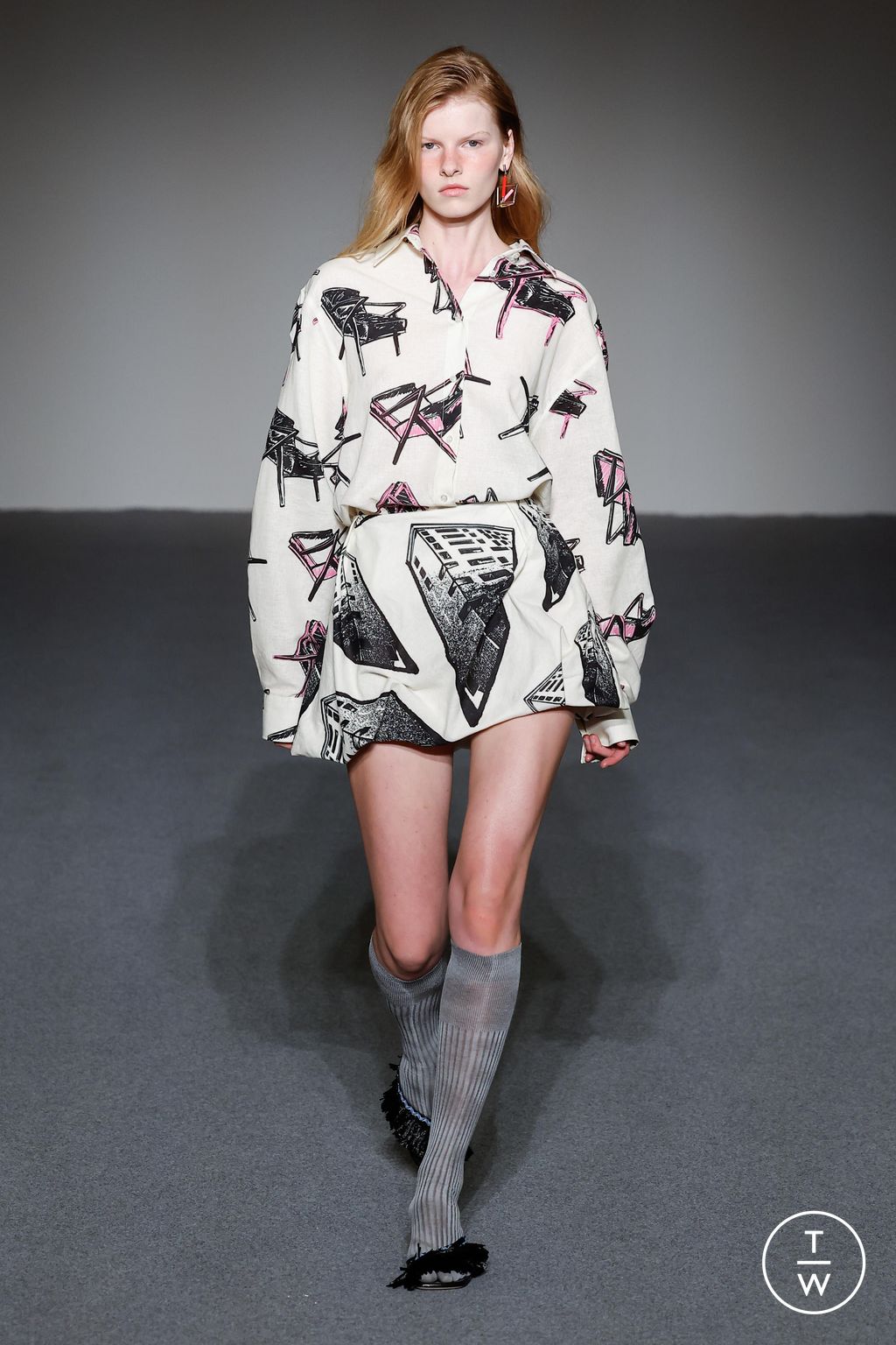 Fashion Week Milan Spring/Summer 2024 look 20 from the MSGM collection 女装