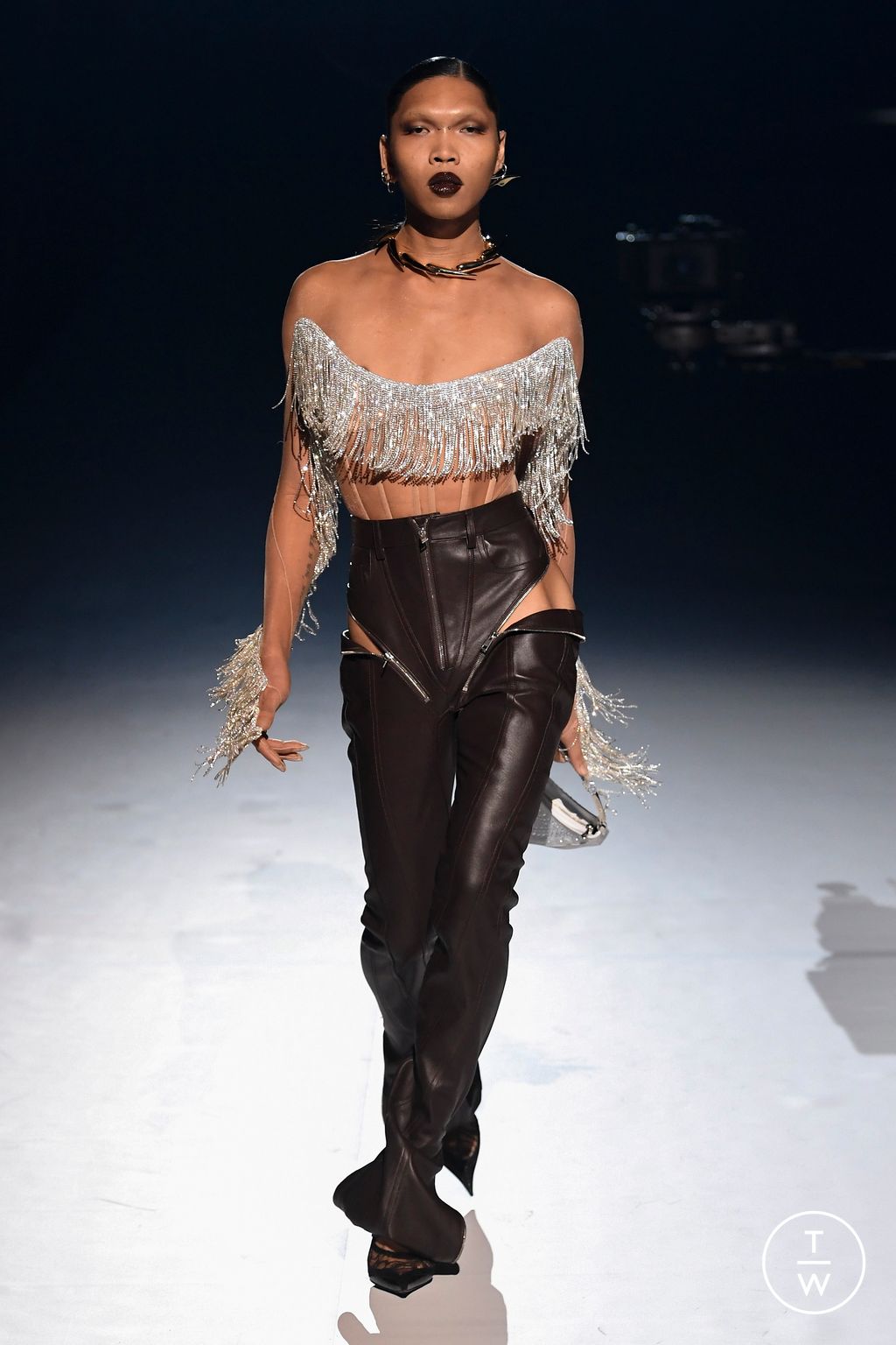 Fashion Week Paris Fall/Winter 2023 look 23 de la collection Mugler womenswear