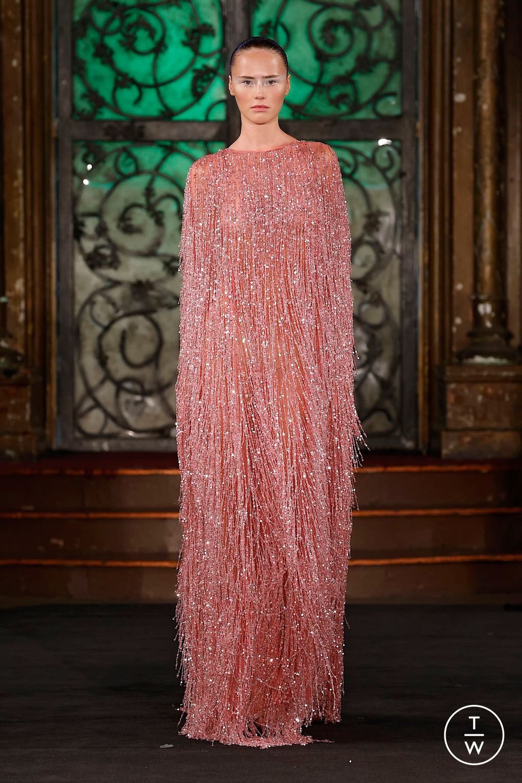Fashion Week New York Spring-Summer 2025 look 35 from the Naeem Khan collection womenswear
