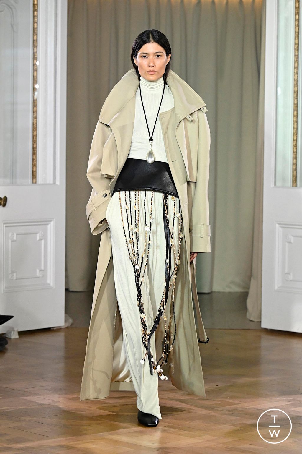 Fashion Week London Spring/Summer 2026 look 1 from the Nanushka collection womenswear