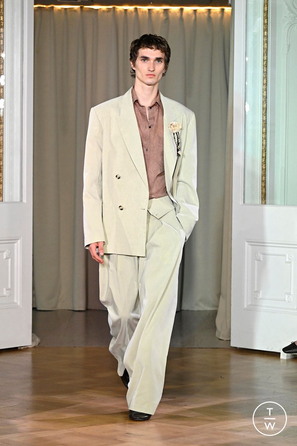 Fashion Week London Spring/Summer 2026 look 4 from the Nanushka collection womenswear