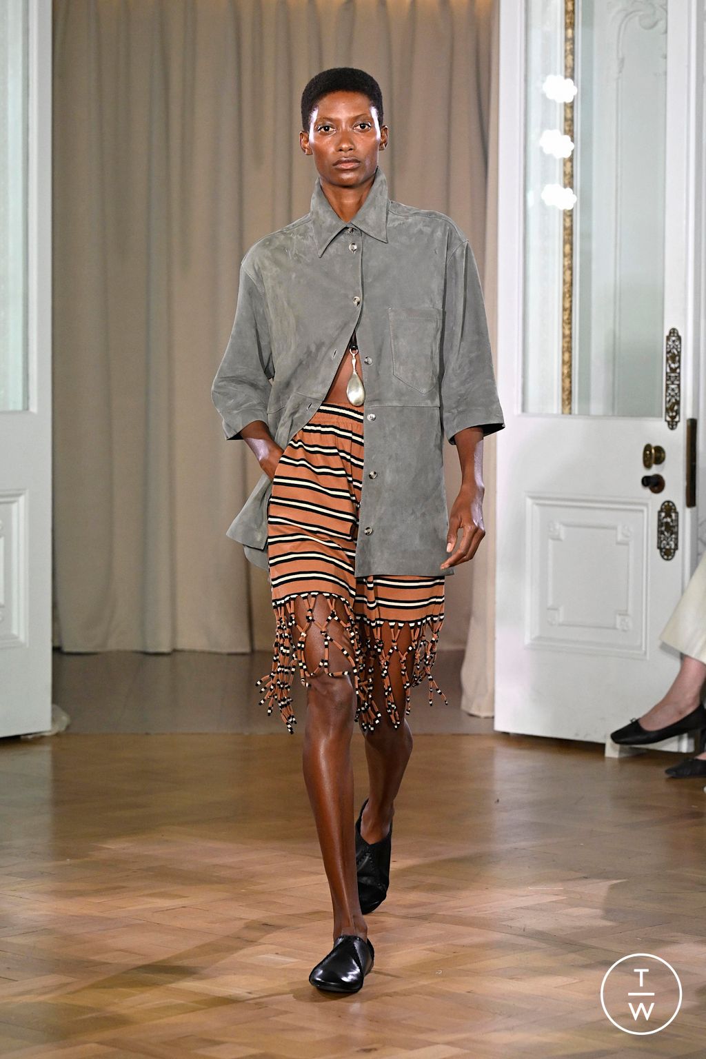 Fashion Week London Spring/Summer 2026 look 14 from the Nanushka collection womenswear
