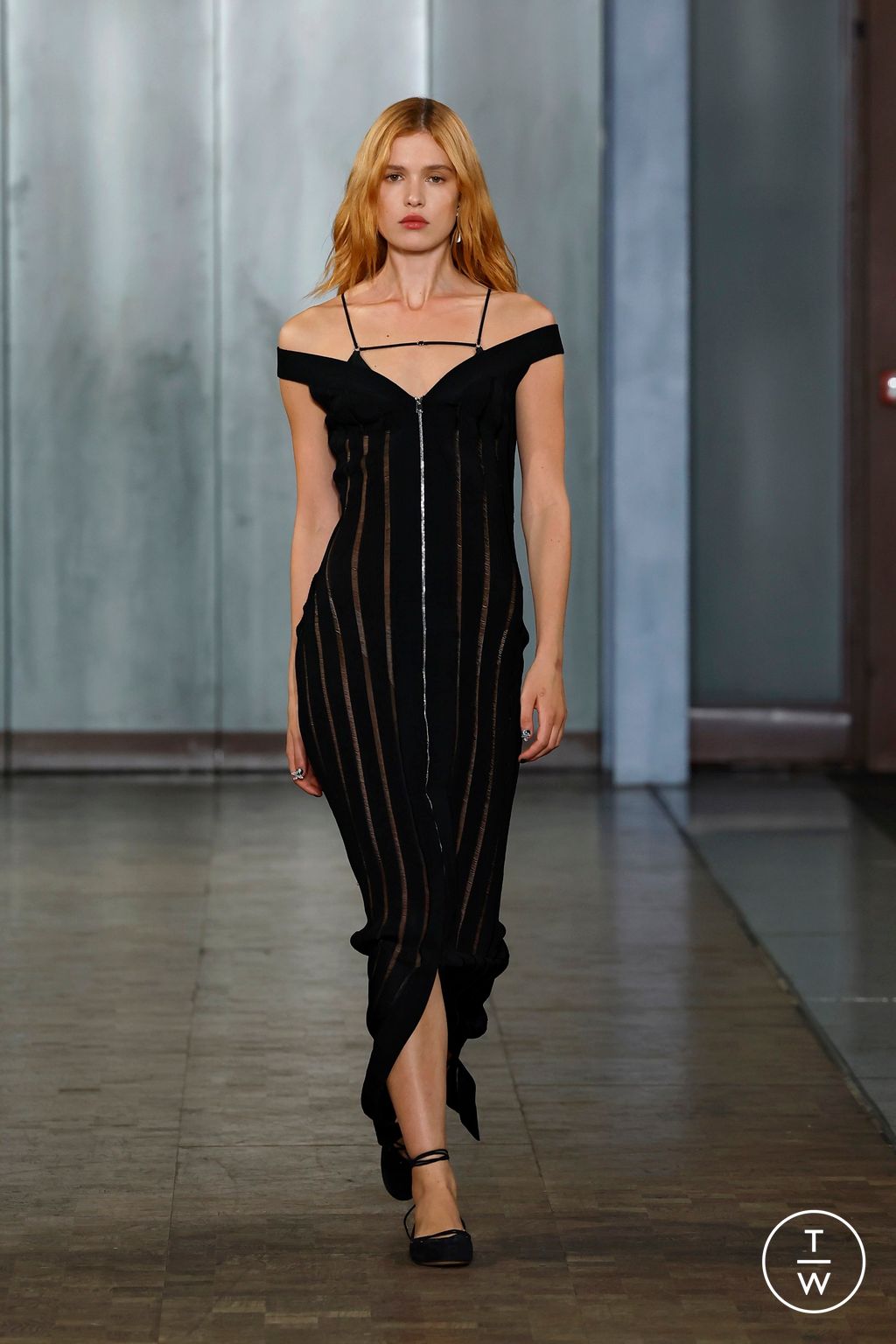 Fashion Week London Spring/Summer 2025 look 14 from the Nensi Dojaka collection womenswear