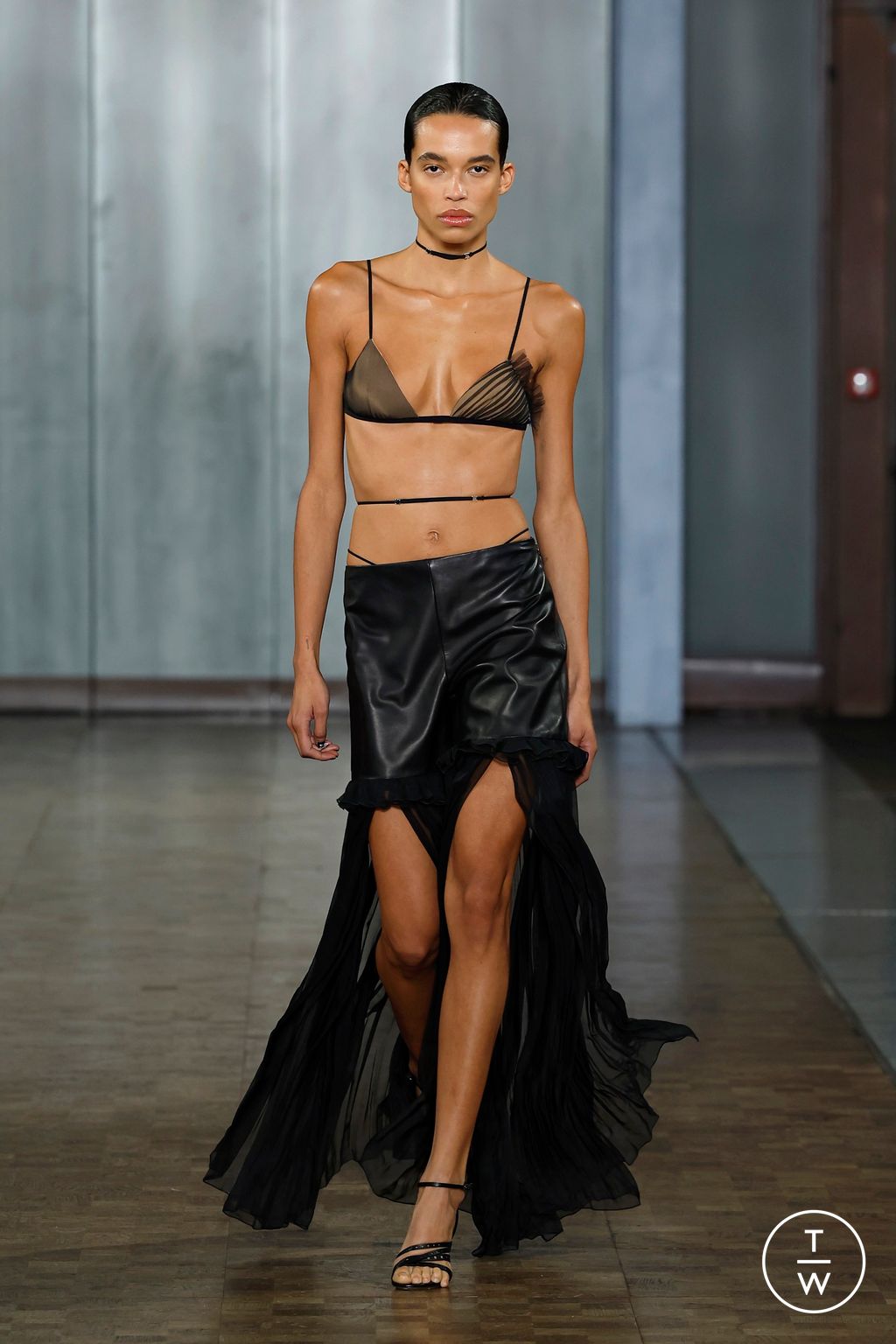 Fashion Week London Spring-Summer 2025 look 26 from the Nensi Dojaka collection womenswear