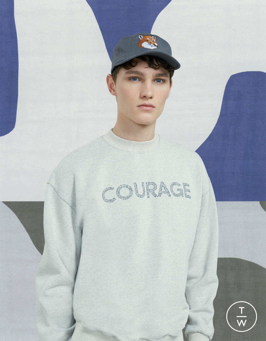 Fashion Week Paris Fall/Winter 2017 look 6 de la collection Maison Kitsuné menswear