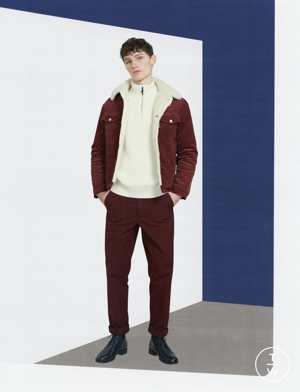 Fashion Week Paris Fall/Winter 2017 look 18 de la collection Maison Kitsuné menswear