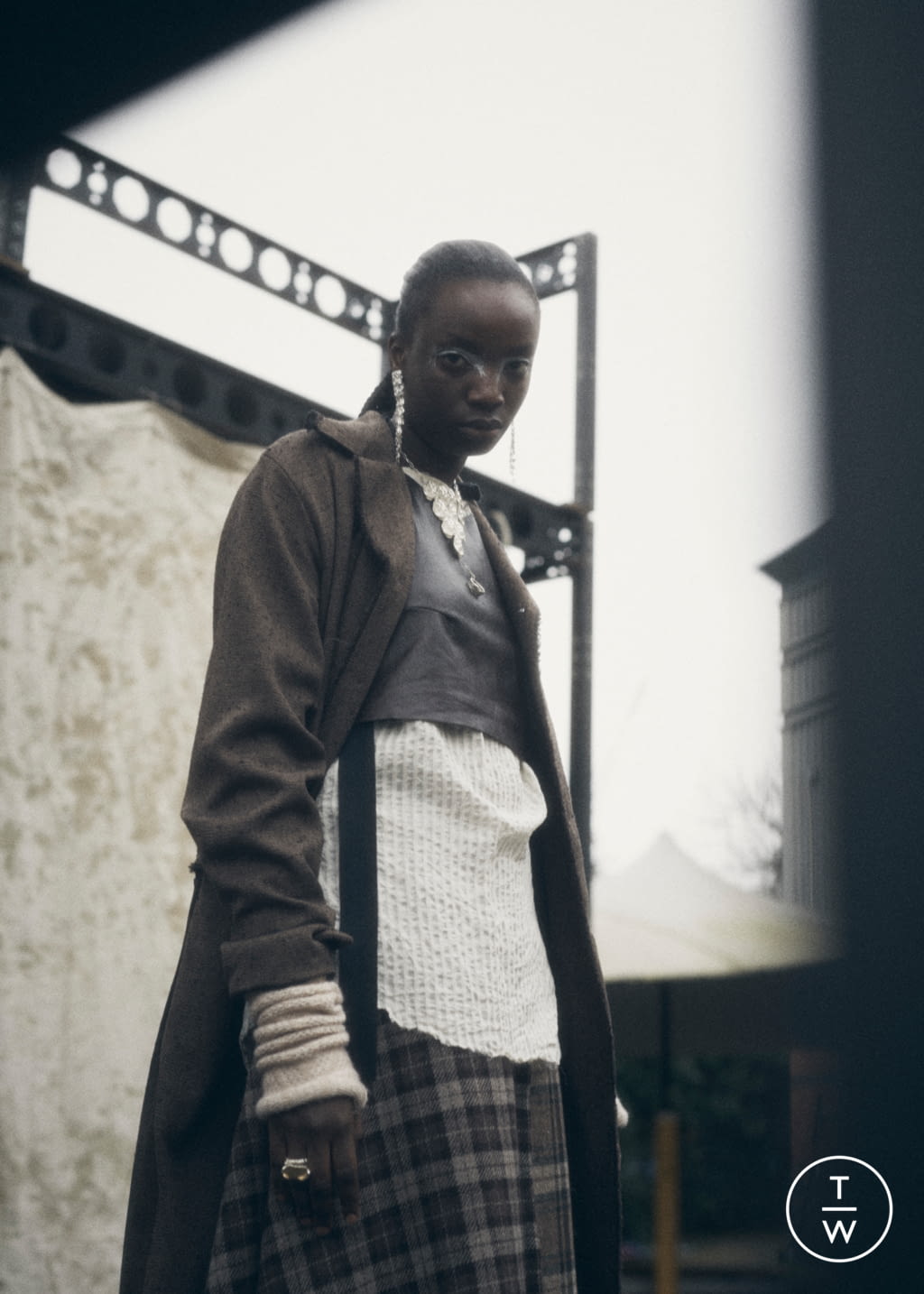 Fashion Week London Fall/Winter 2021 look 12 from the Olubiyi Thomas collection womenswear