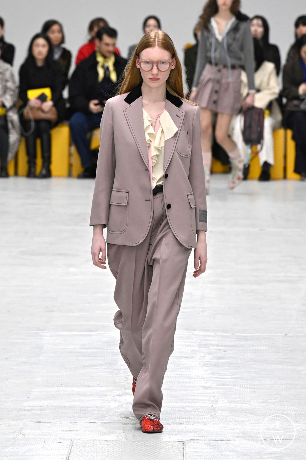Fashion Week Milan Fall/Winter 2026 look 5 from the Onitsuka Tiger collection womenswear