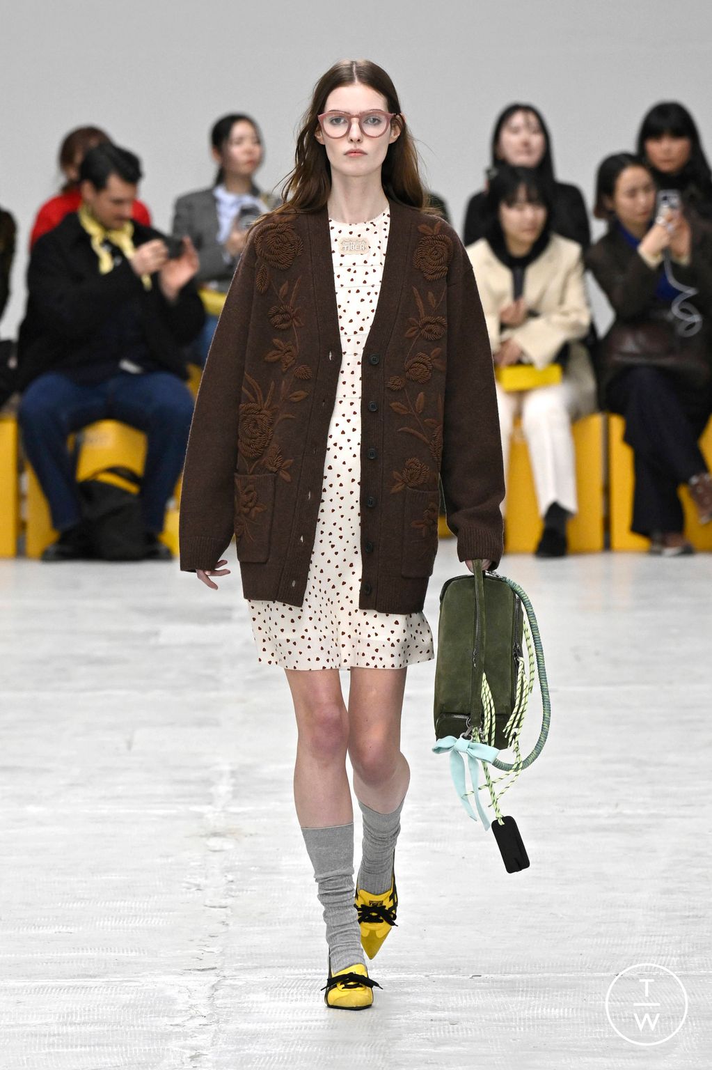 Fashion Week Milan Fall/Winter 2026 look 7 from the Onitsuka Tiger collection womenswear