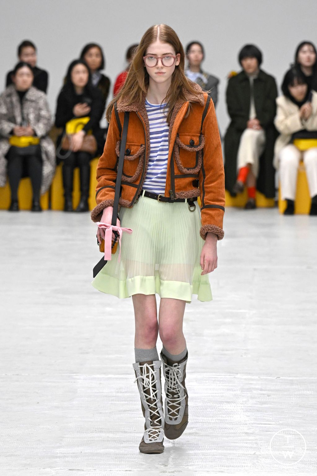 Fashion Week Milan Fall/Winter 2026 look 12 from the Onitsuka Tiger collection womenswear