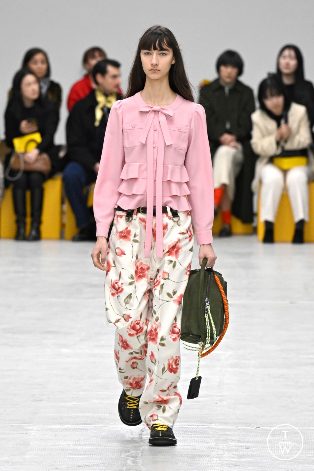 Fashion Week Milan Fall/Winter 2026 look 25 from the Onitsuka Tiger collection womenswear