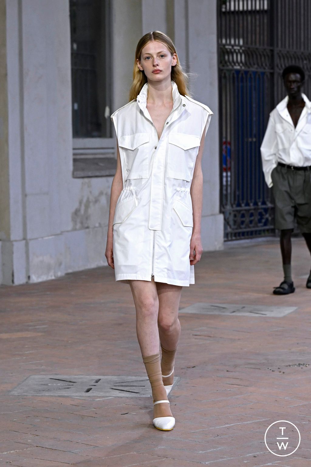 Fashion Week Milan Spring-Summer 2025 look 28 from the Onitsuka Tiger collection womenswear