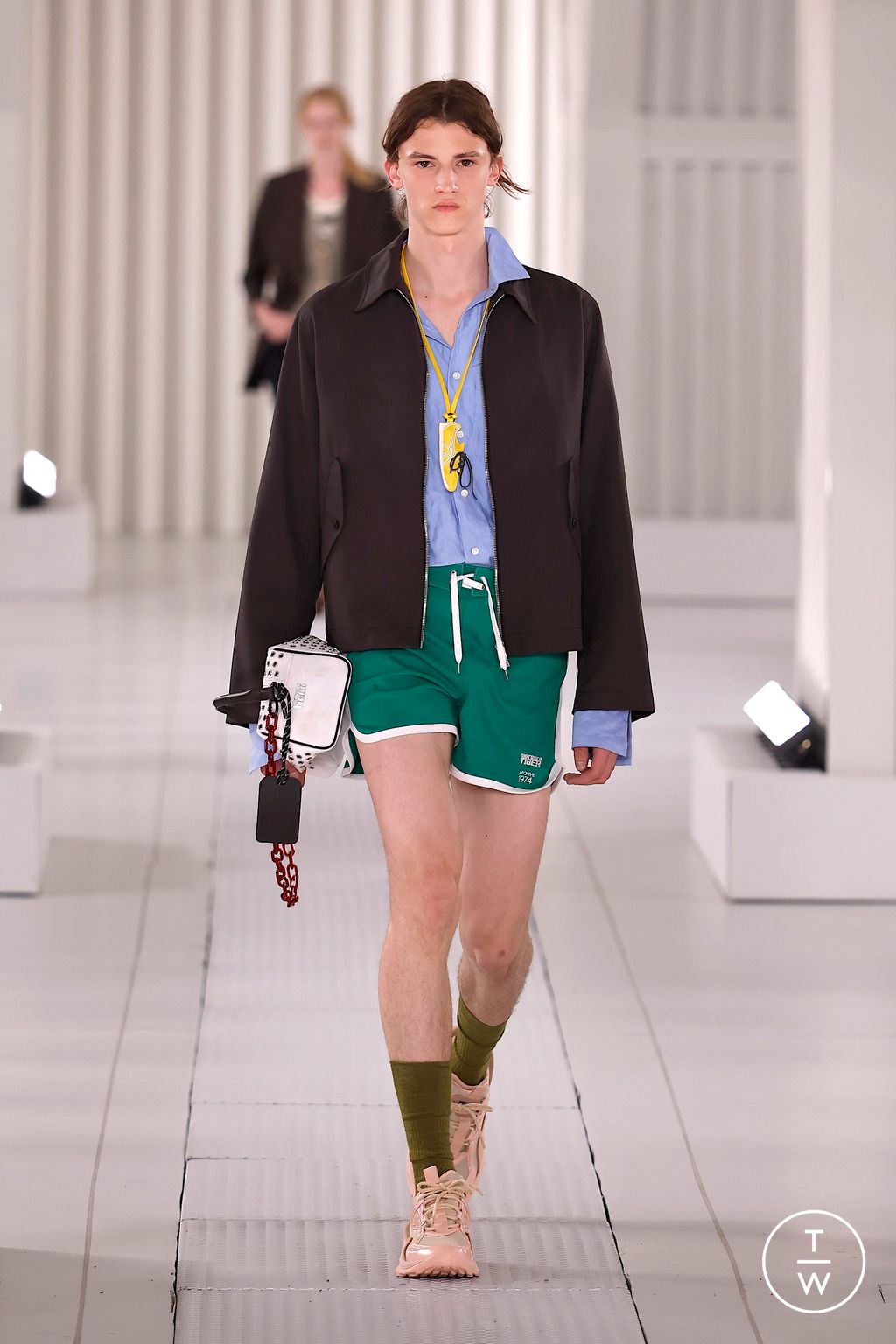 Fashion Week Milan Spring/Summer 2026 look 7 from the Onitsuka Tiger collection womenswear